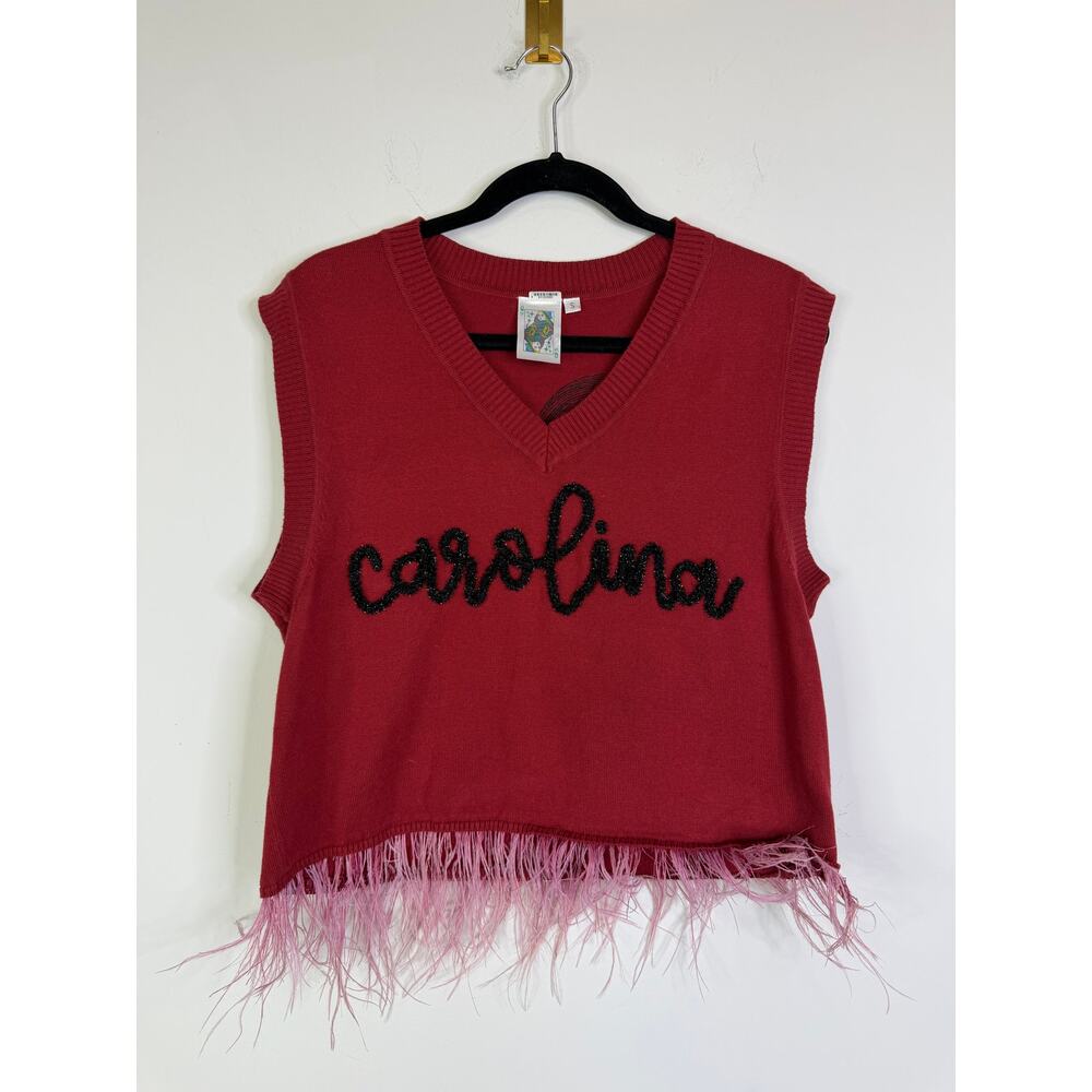 Queen of Sparkles Carolina Gamecocks USC Feather Bottom Top Size Small